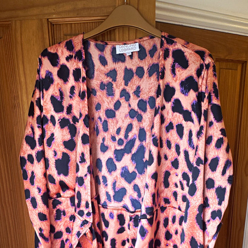 Dancing leopard pink - pink, satin
