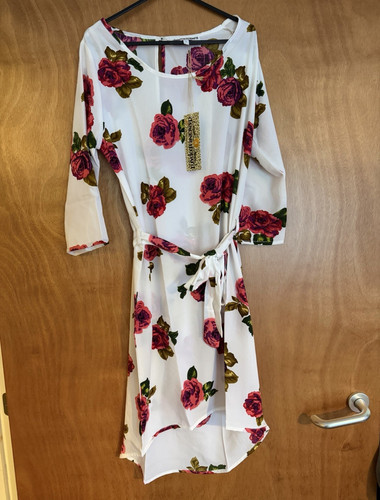 Dancing leopard white floral - white,