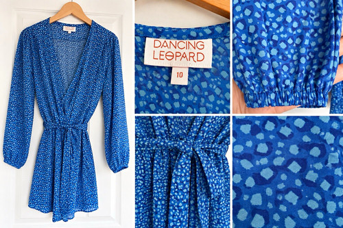 Dancing leopard blue - blue,