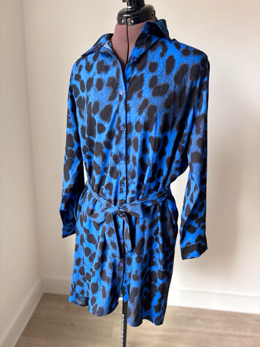 Dancing leopard shirt dress - dancing,